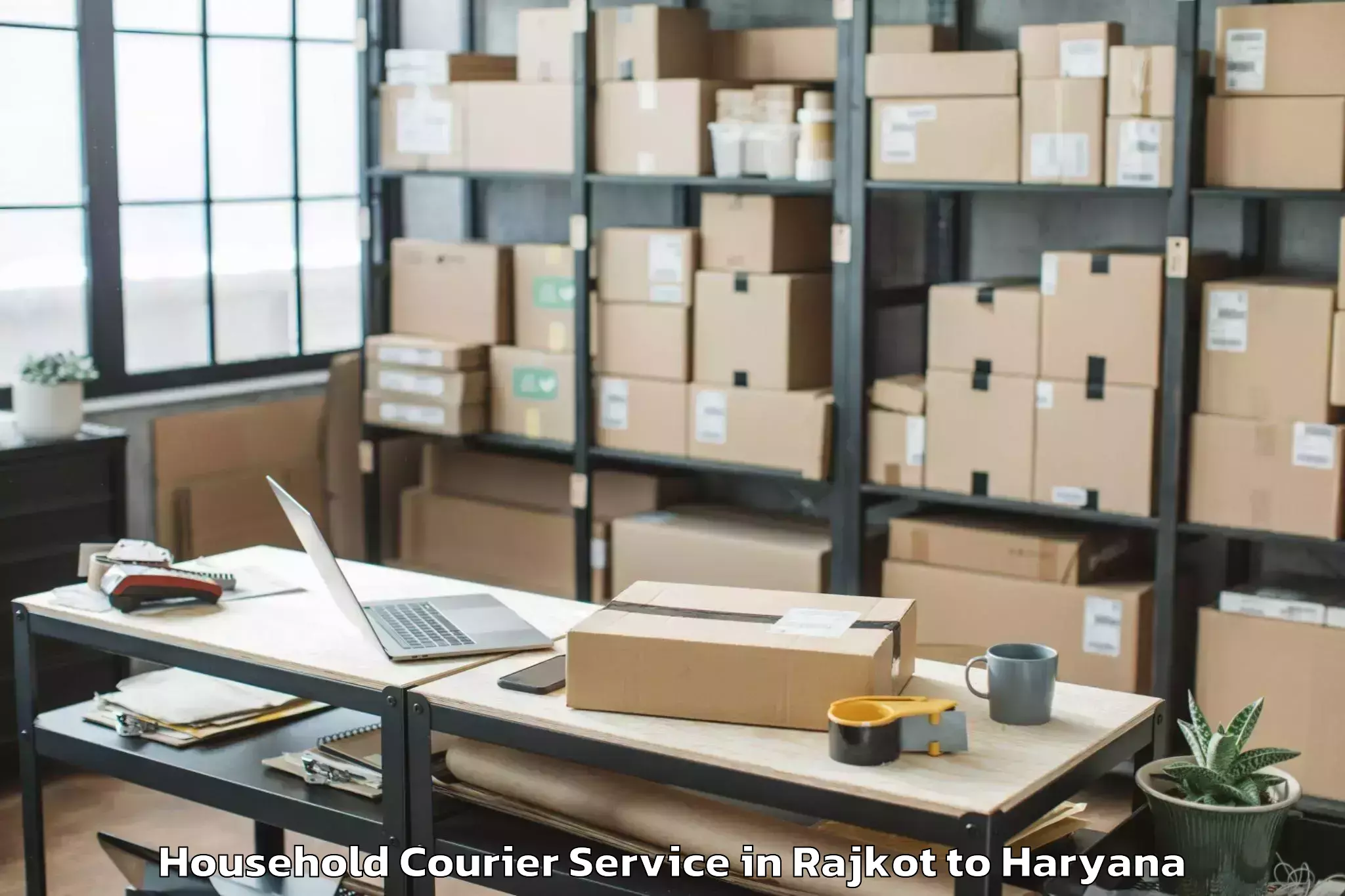 Hassle-Free Rajkot to Meerpur Household Courier